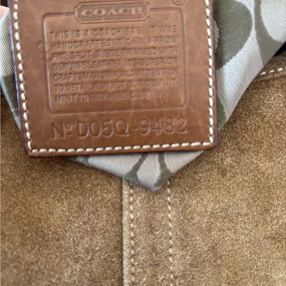 Coach VINTAGE Y2K SoHo D05Q-9482 Tan Suede Hobo Bag w Adjust Leather Strap VGUC - Picture 5 of 15